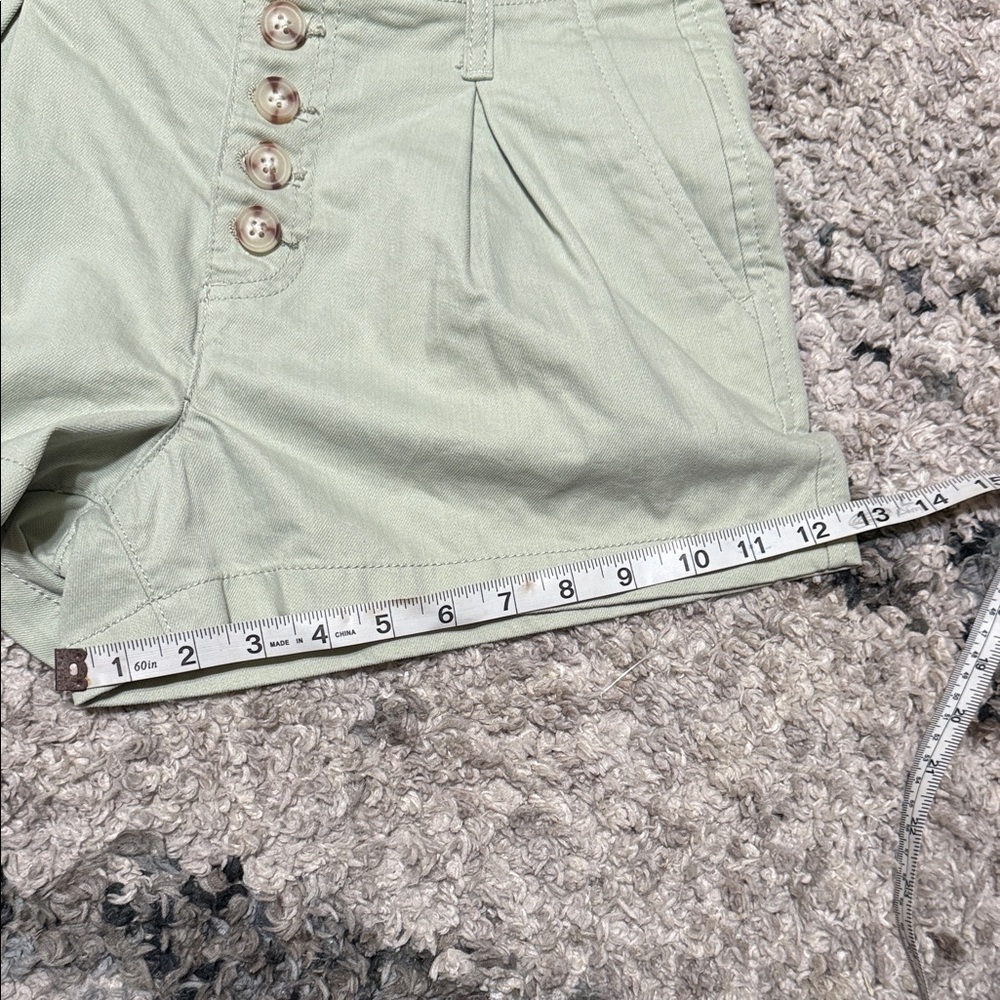 SHORTS of Indigo Rein Women's Light Green and High Waist Shorts - Picture 6 of 10